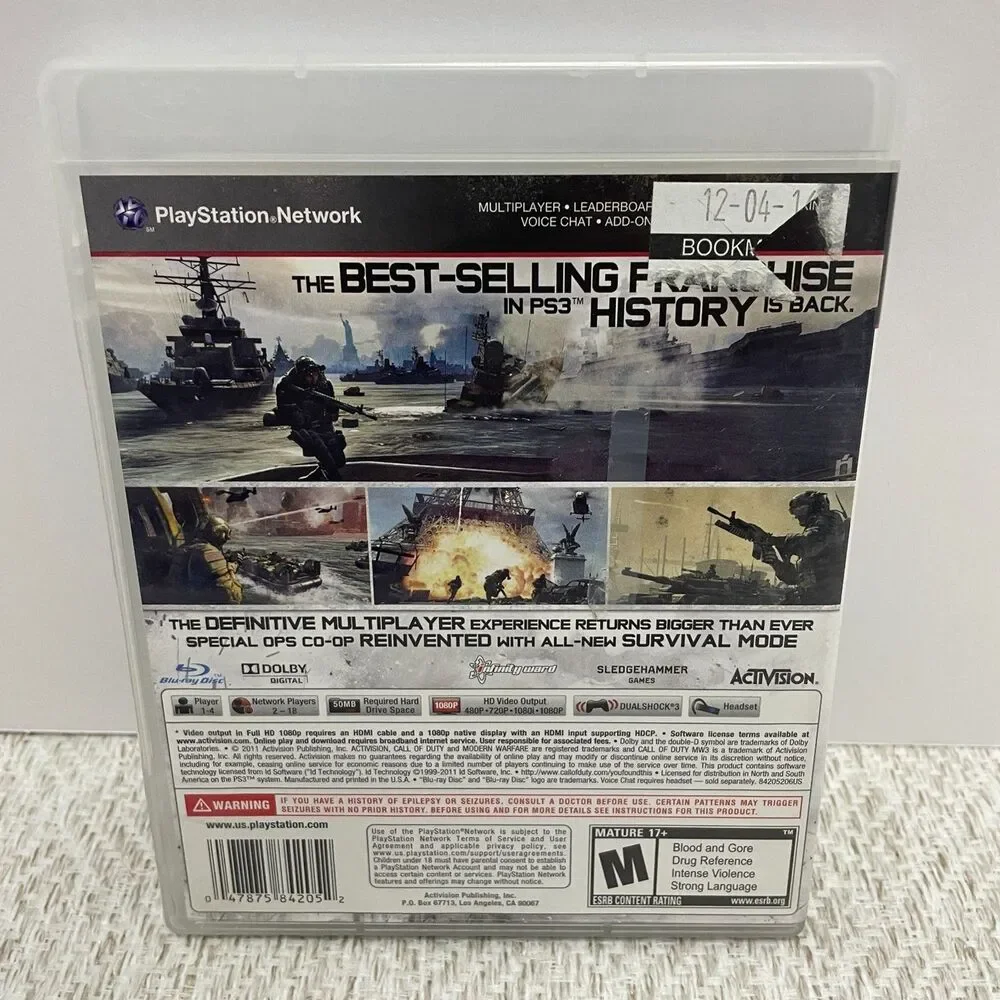Call of Duty Modern Warfare 3 for Sony Playstation 3 CIB